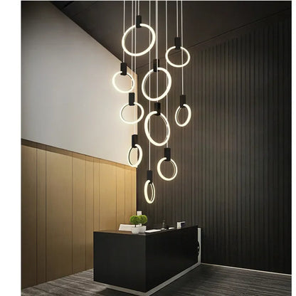 Modern LED Ring Chandelier – Nordic Acrylic Ceiling Light