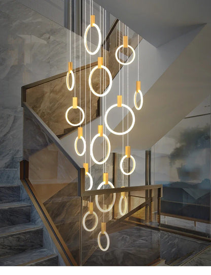 Modern LED Ring Chandelier – Nordic Acrylic Ceiling Light