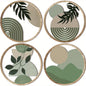 4-Piece Bohemian Geometric Wooden Wall Art Set
