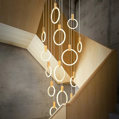 Modern LED Ring Chandelier – Nordic Acrylic Ceiling Light
