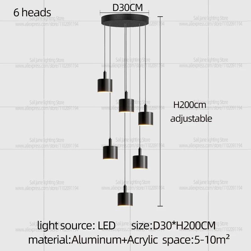 LumaNord™ Cascade Pendant — Nordic/minimalist