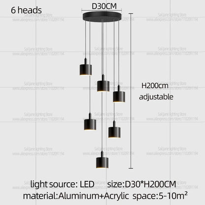 LumaNord™ Cascade Pendant — Nordic/minimalist