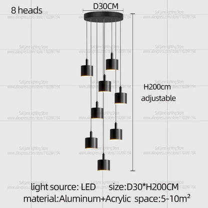 LumaNord™ Cascade Pendant — Nordic/minimalist