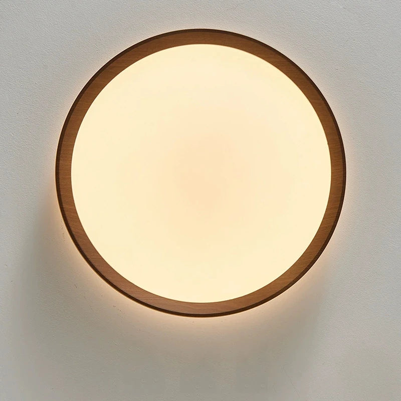 LumaWood™ Walnut LED Ceiling Light — clear & premium