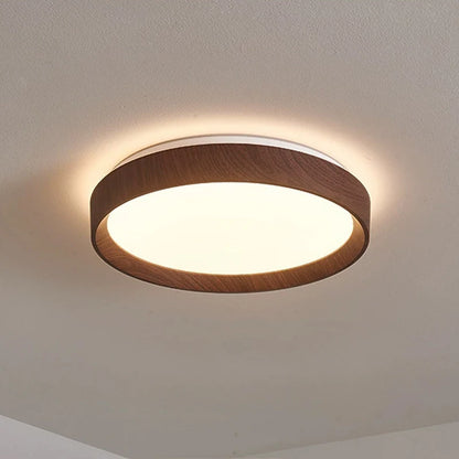 LumaWood™ Walnut LED Ceiling Light — clear & premium
